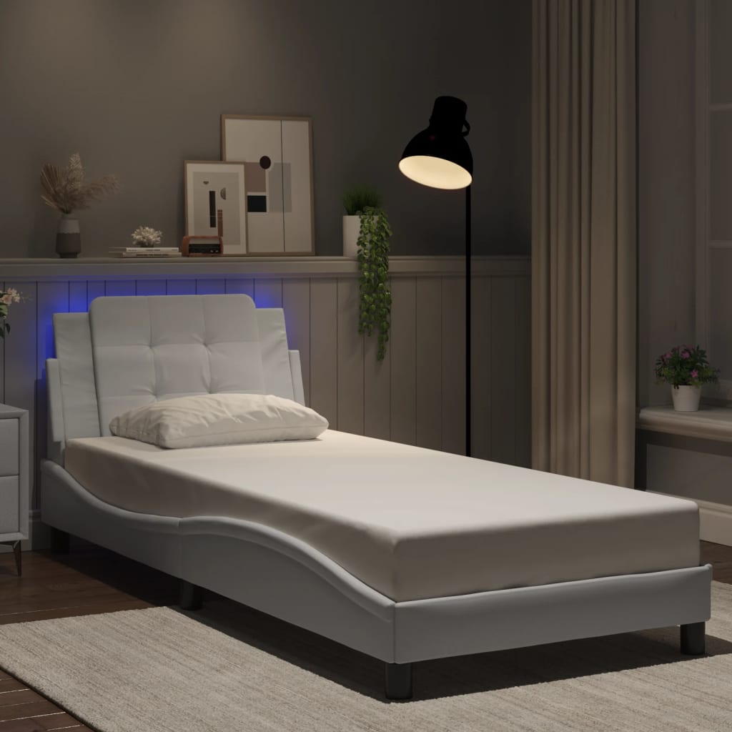 Giroletto con LED senza Materasso Zadar Bianco 100x200 cm