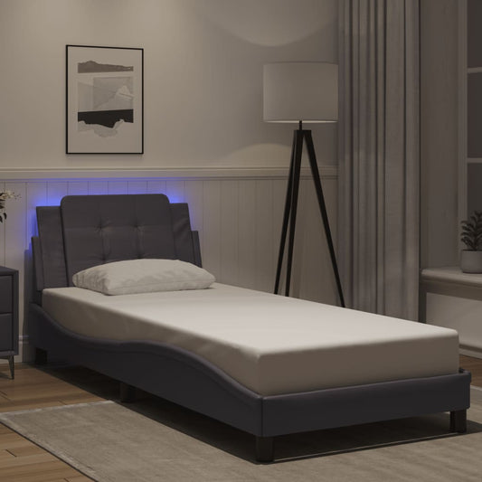 Giroletto con LED senza Materasso Zadar Grigio 100x200 cm