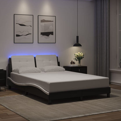 Giroletto con LED senza Materasso Zadar Nero e Bianco 120x200 cm