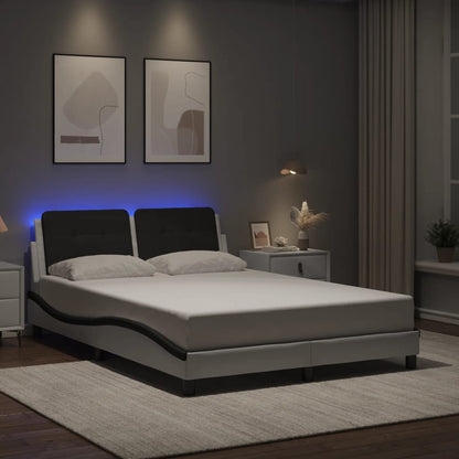 Giroletto con LED senza Materasso Zadar Bianco e Nero 120x200 cm