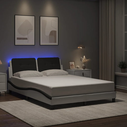 Giroletto con LED senza Materasso Zadar Bianco e Nero 120x200cm