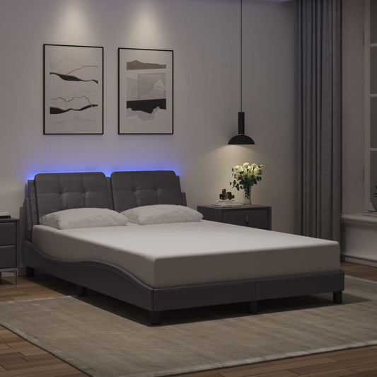 Giroletto con LED senza Materasso Zadar Grigio 140x190 cm