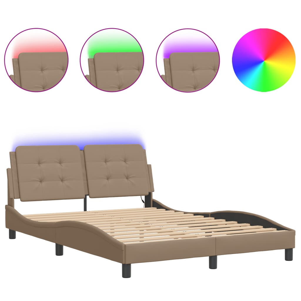 Giroletto con LED senza Materasso Zadar Cappuccino 140x190 cm