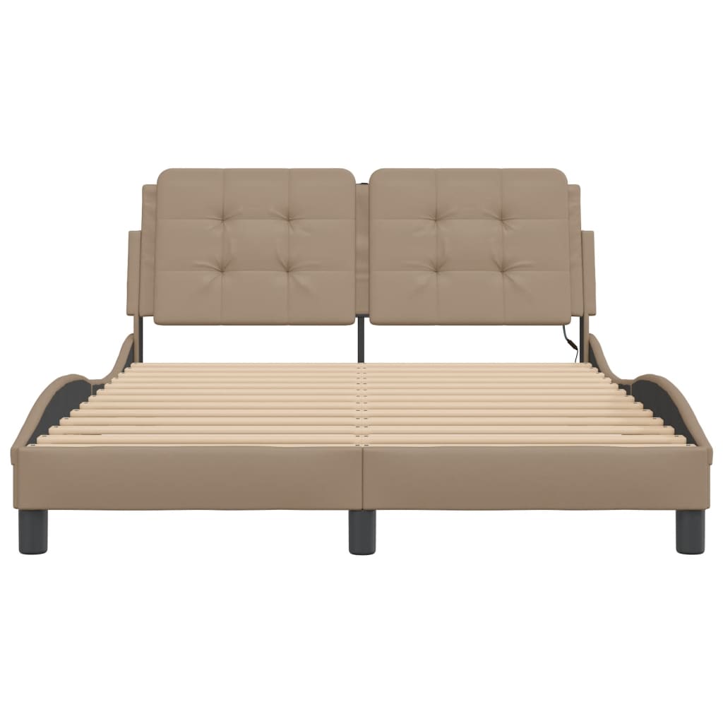 Giroletto con LED senza Materasso Zadar Cappuccino 140x190 cm