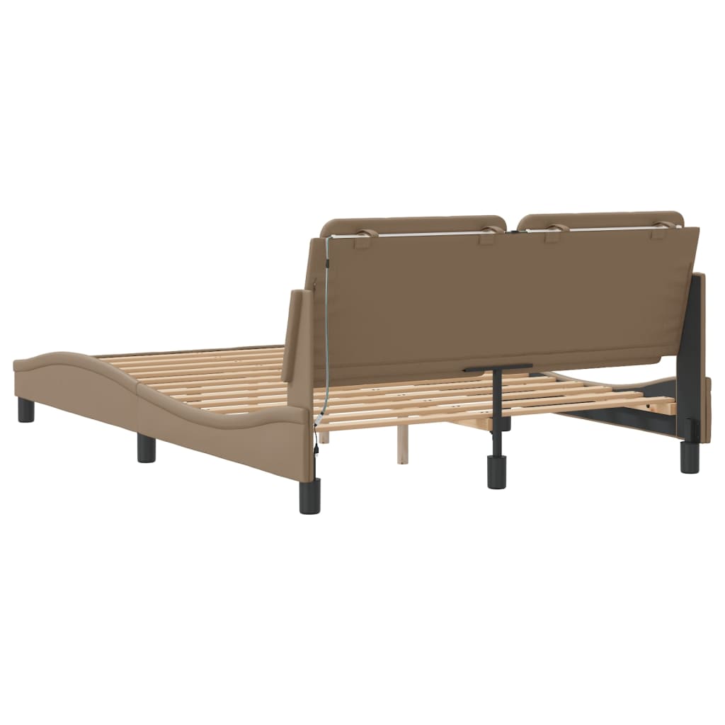 Giroletto con LED senza Materasso Zadar Cappuccino 140x190 cm