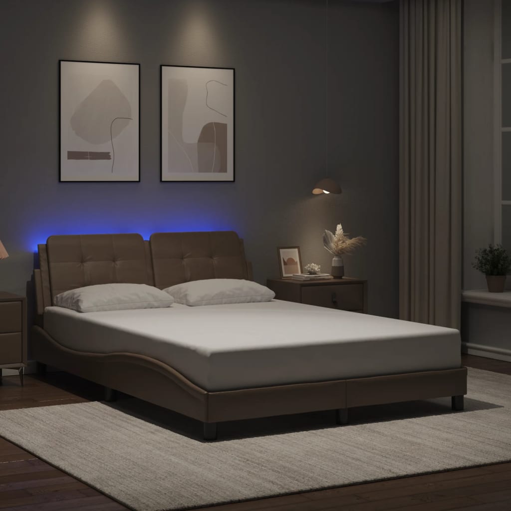 Giroletto con LED senza Materasso Zadar Cappuccino 140x190 cm