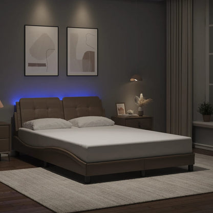 Giroletto con LED senza Materasso Zadar Cappuccino 140x190 cm