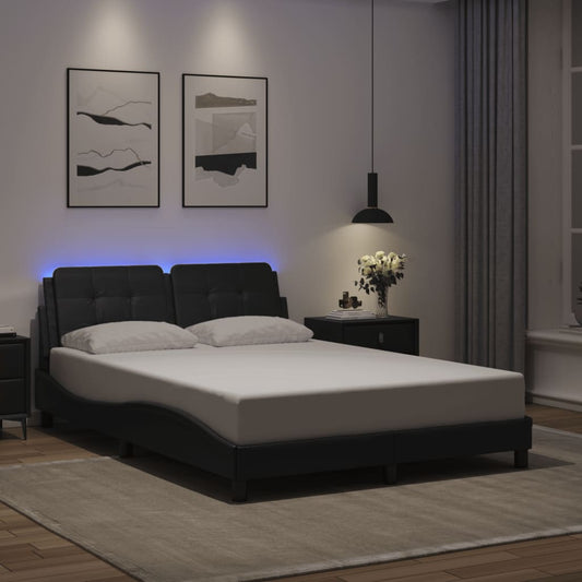 Giroletto con LED senza Materasso Zadar Nero 140x200 cm