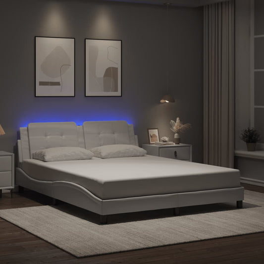 Giroletto con LED senza Materasso Zadar Bianco 160x200 cm