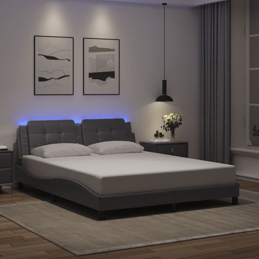 Giroletto con LED senza Materasso Zadar Grigio 160x200 cm