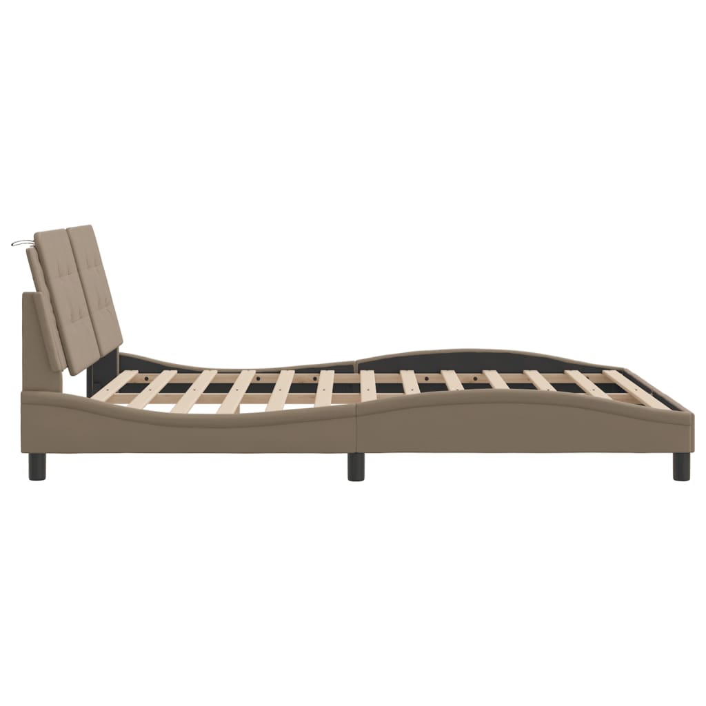 Giroletto con LED senza Materasso Zadar Cappuccino 160x200 cm