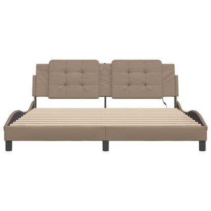 Giroletto con LED senza Materasso Zadar Cappuccino 180x200 cm