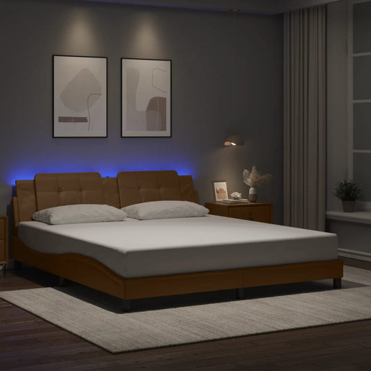 Giroletto con LED senza Materasso Zadar Cappuccino 180x200 cm | homemem39
