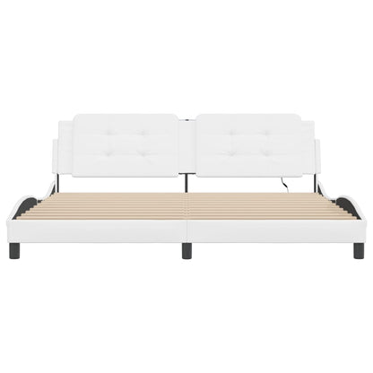 Giroletto con LED senza Materasso Zadar Bianco 200x200 cm | homemem39