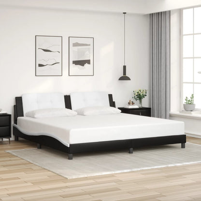 Giroletto con LED senza Materasso Zadar Nero e Bianco 200x200cm