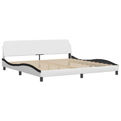 Giroletto con LED senza Materasso Zadar Bianco e Nero 200x200 cm | homemem39