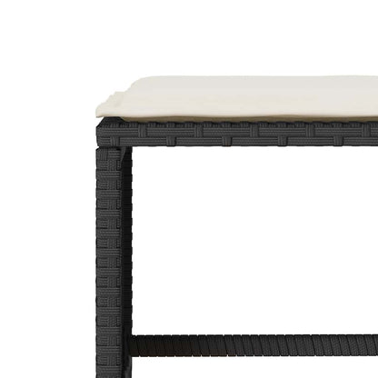 Set Divano da Giardino 6 pz con Cuscini Nero in Polyrattan | homemem39