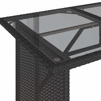 Set Divano da Giardino 6 pz con Cuscini Nero in Polyrattan | homemem39