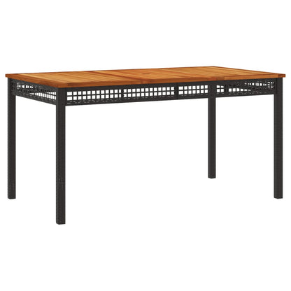 Set da Pranzo da Giardino 7 pz Nero con Cuscini in Polyrattan - homemem39