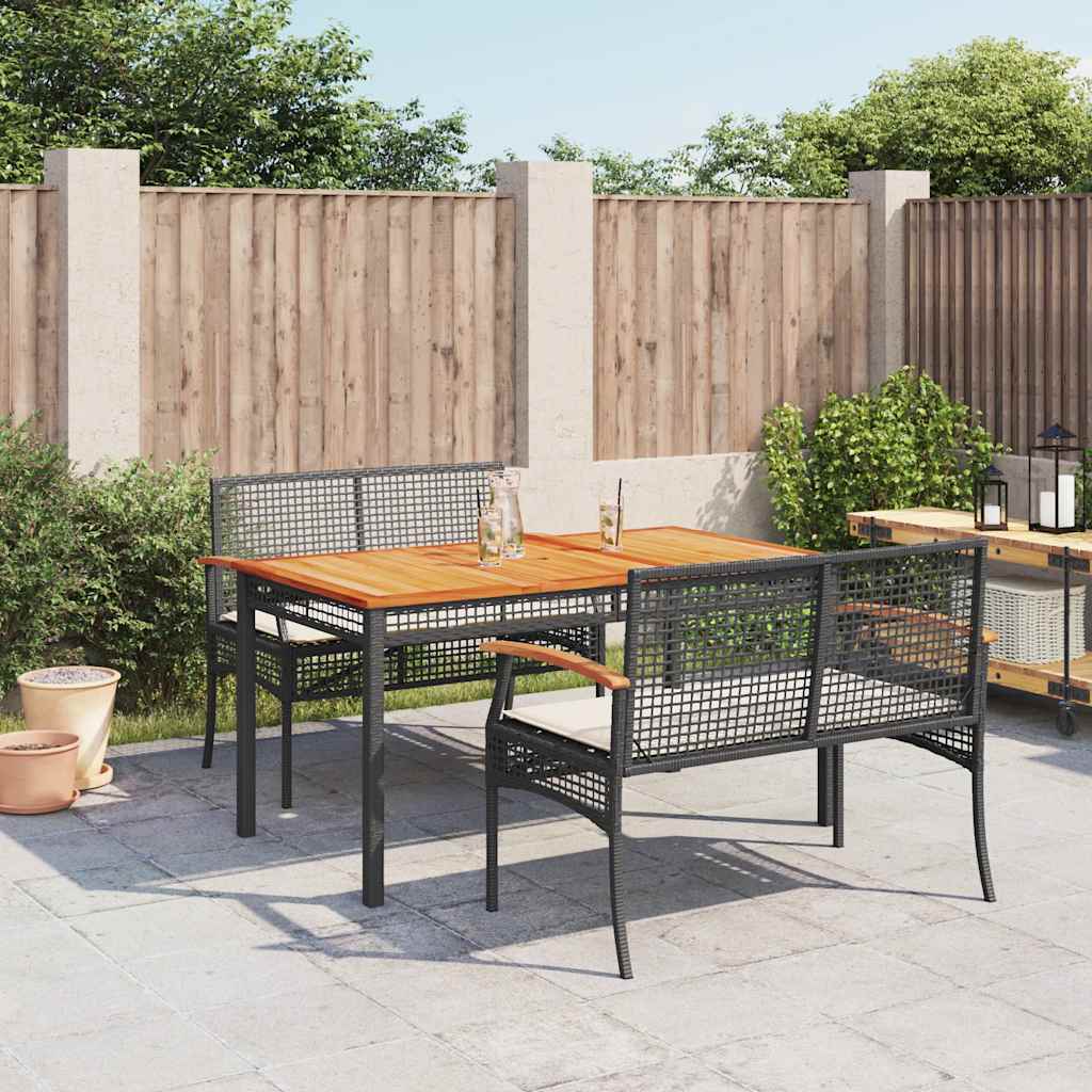 Set da Pranzo da Giardino 3 pz con Cuscini