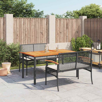 Set da Pranzo da Giardino 3 pz con Cuscini
