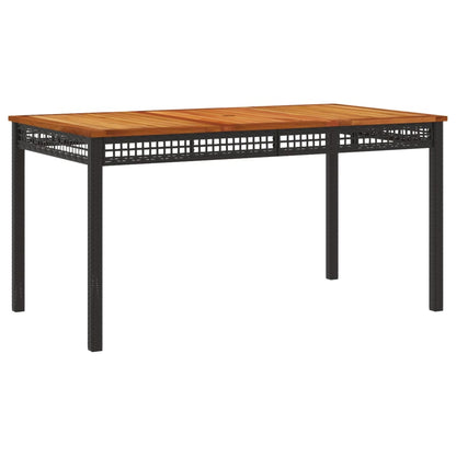 Set da Pranzo da Giardino 4 pz con Cuscini Nero in Polyrattan - homemem39