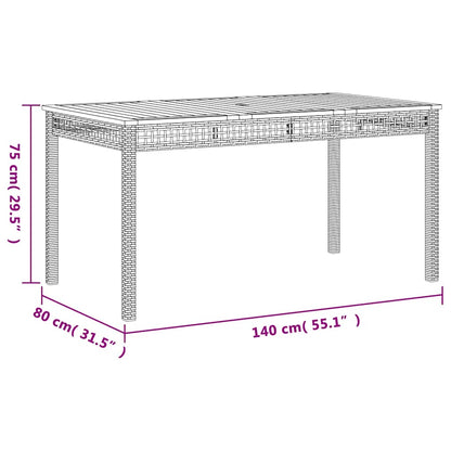 Set da Pranzo da Giardino 7 pz con Cuscini in Polyrattan Grigio | homemem39