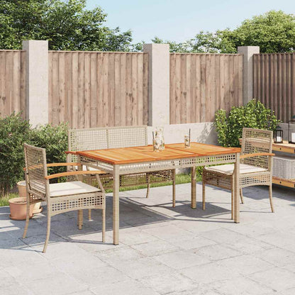 Set da Pranzo da Giardino 4 pz con Cuscini in Polyrattan