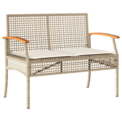Set da Pranzo da Giardino 5 pz con Cuscini Beige in Polyrattan | homemem39