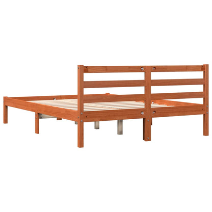 Letto senza Materasso Marrone Cera 120x190 cm in Legno di Pino - homemem39