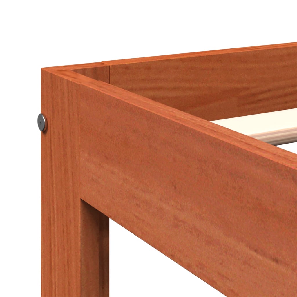 Letto senza Materasso Marrone Cera 75x190 cm in Legno di Pino | homemem39