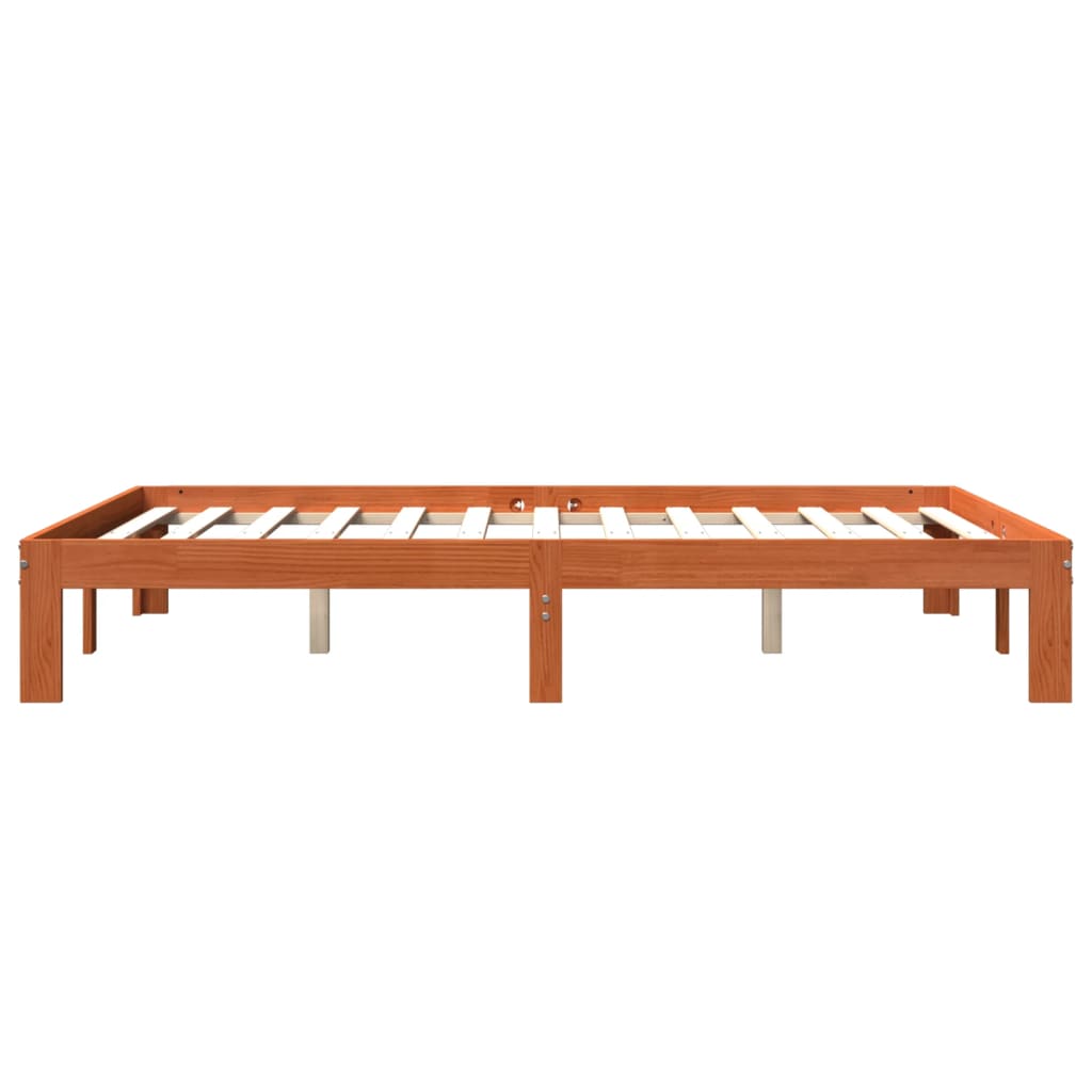 Letto senza Materasso Marrone Cera 120x190 cm in Legno di Pino | homemem39