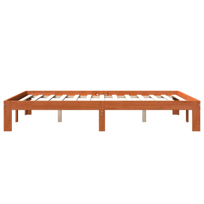 Letto senza Materasso Marrone Cera 120x190 cm in Legno di Pino | homemem39
