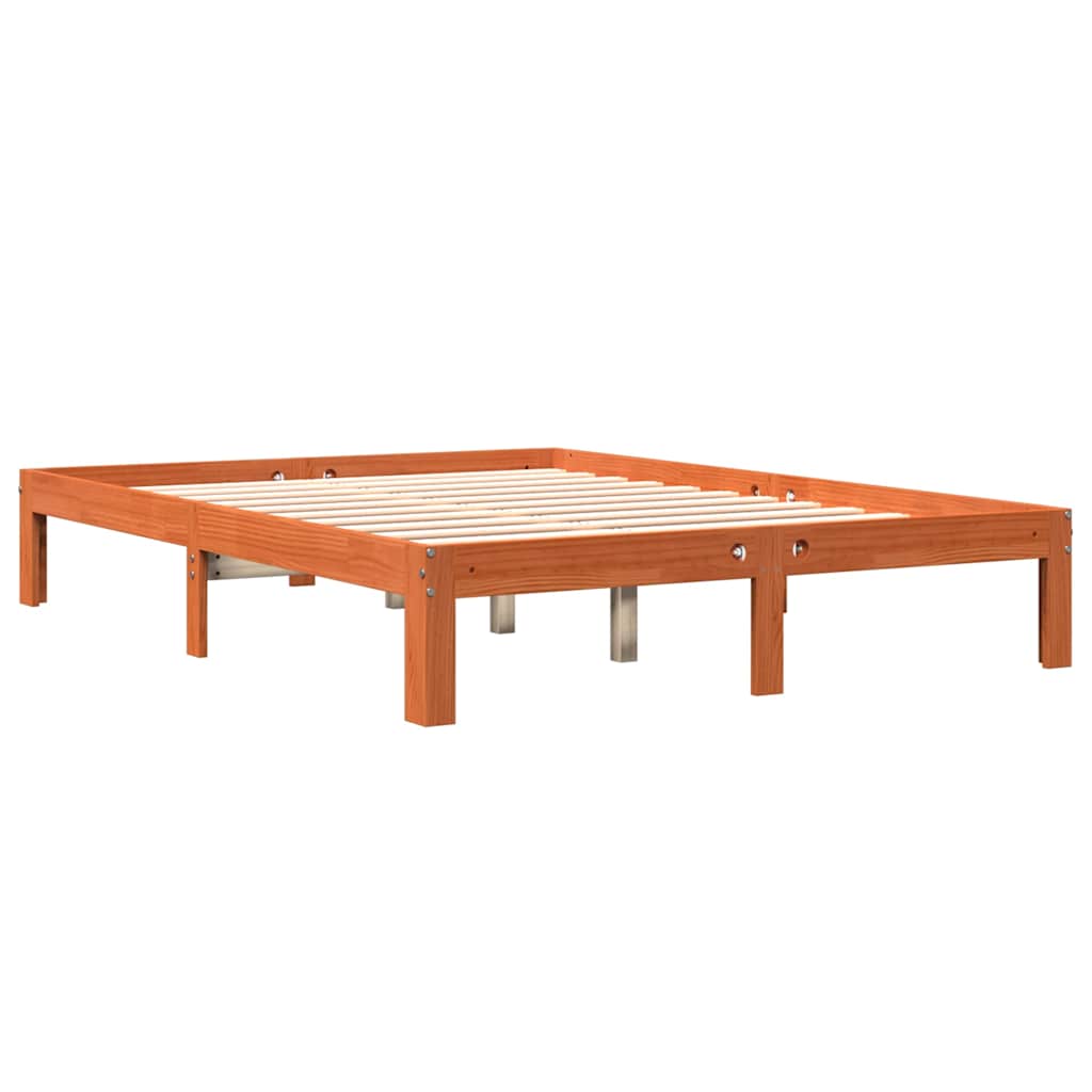 Letto senza Materasso Marrone Cera 120x190 cm in Legno di Pino | homemem39