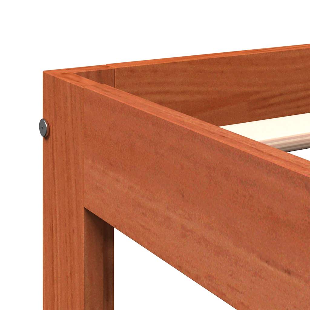 Letto senza Materasso Marrone Cera 140x190 cm in Legno di Pino | homemem39