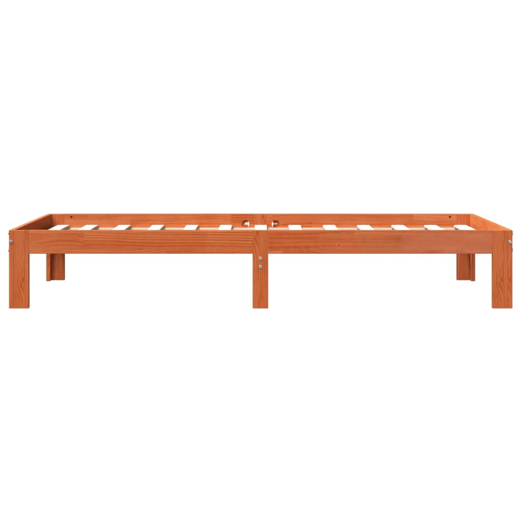 Letto senza Materasso Marrone Cera 90x200 cm Legno di Pino - homemem39