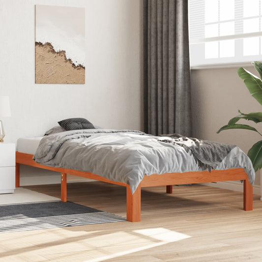 Letto senza Materasso Marrone Cera 90x200 cm Legno di Pino - homemem39