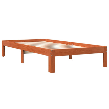 Letto senza Materasso Marrone Cera 100x200 cm in Legno di Pino - homemem39
