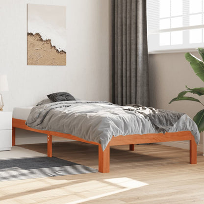 Letto senza Materasso Marrone Cera 100x200 cm in Legno di Pino | homemem39