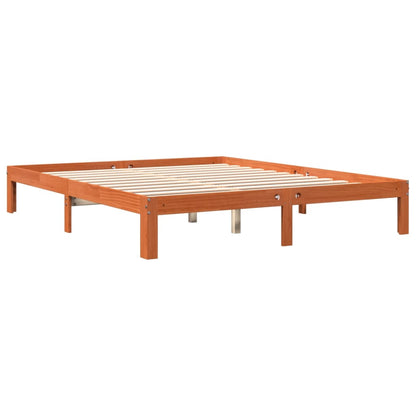 Letto senza Materasso Marrone Cera 180x200 cm in Legno di Pino - homemem39
