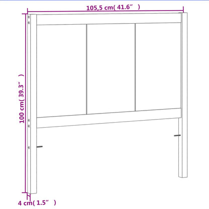 Testiera Marrone Cera 100 cm in Legno Massello di Pino