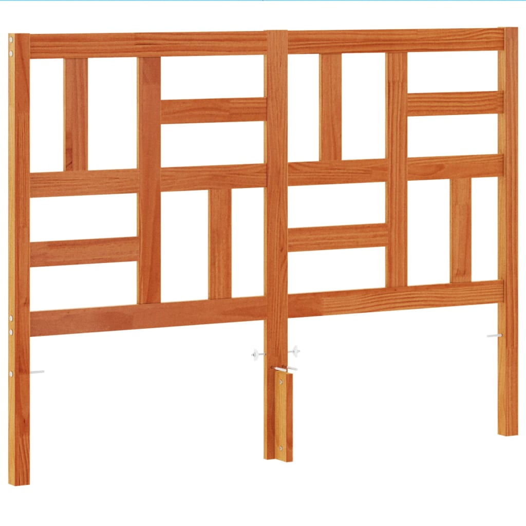 Testiera Marrone Cera 180 cm in Legno Massello di Pino - homemem39