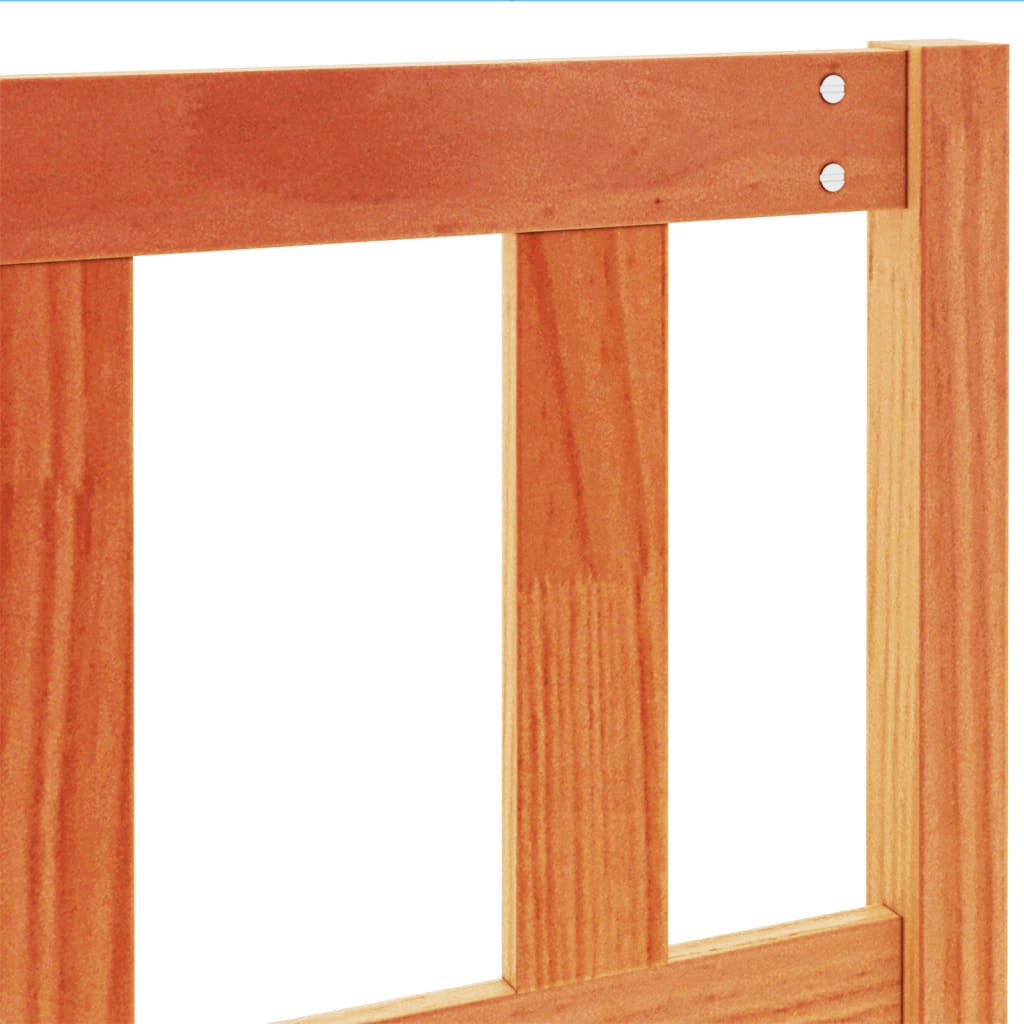 Testiera Marrone Cera 180 cm in Legno Massello di Pino - homemem39