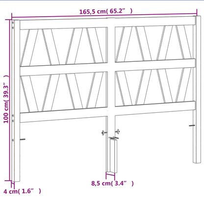 Testiera Marrone Cera 160 cm in Legno Massello di Pino