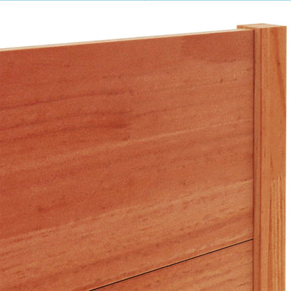 Testiera Marrone Cera 100 cm in Legno Massello di Pino - homemem39