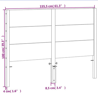 Testiera Marrone Cera 150 cm in Legno Massello di Pino