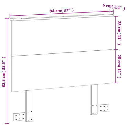 Testiera Marrone Cera 90 cm in Legno Massello di Pino