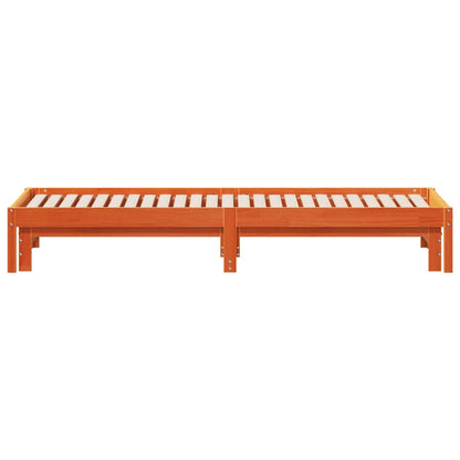 Divano con Letto Estraibile Marrone Cera 90x200cm Massello Pino | homemem39