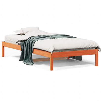 Dormeuse senza Materasso Marrone Cera 90x200 cm Legno di Pino | homemem39