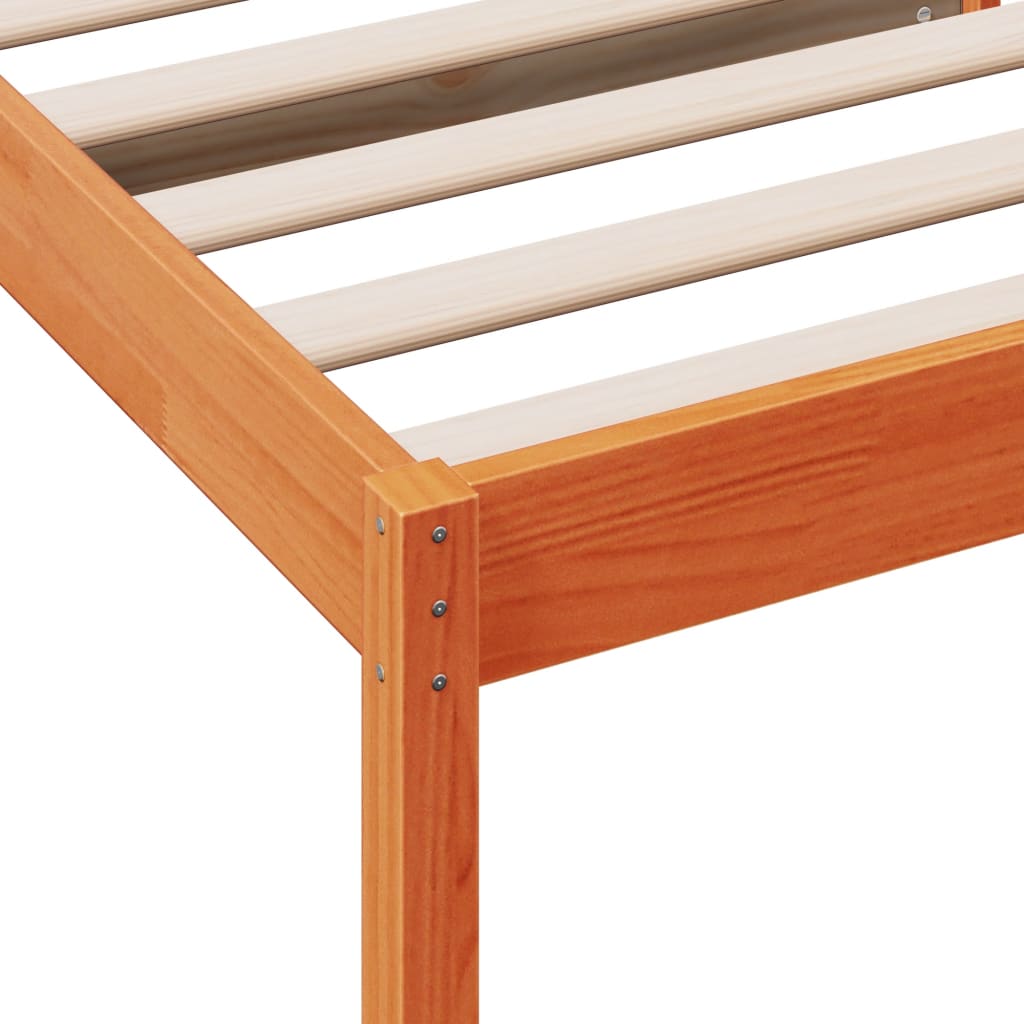 Dormeuse senza Materasso Marrone Cera 90x200 cm Legno di Pino | homemem39
